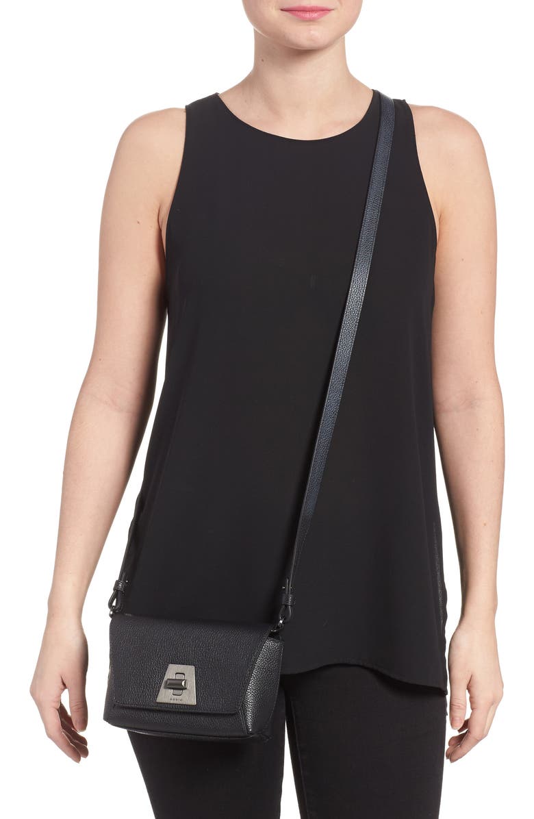 Akris Little Anouk Leather Crossbody Bag, Alternate, color,
