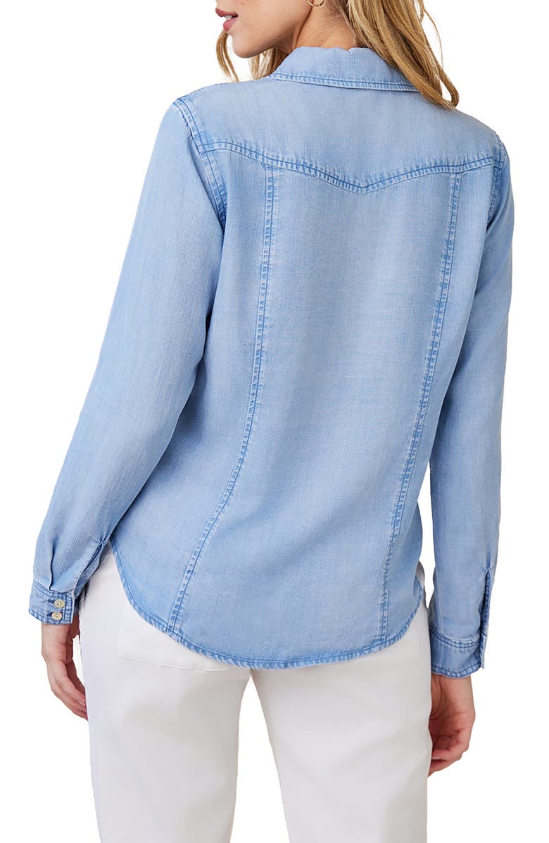 Bella Dahl Seamed Chambray Button-Up Shirt, Alternate, color, 
