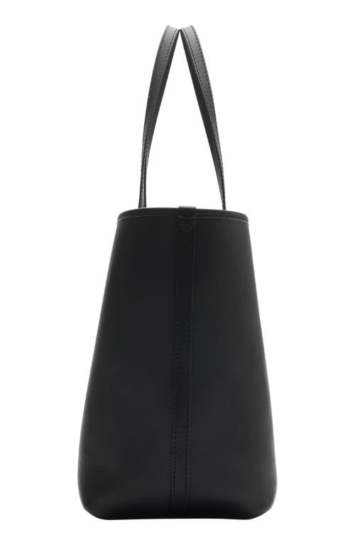 Burberry Medium Highlands Leather Shopping Shoulder Bag In Black