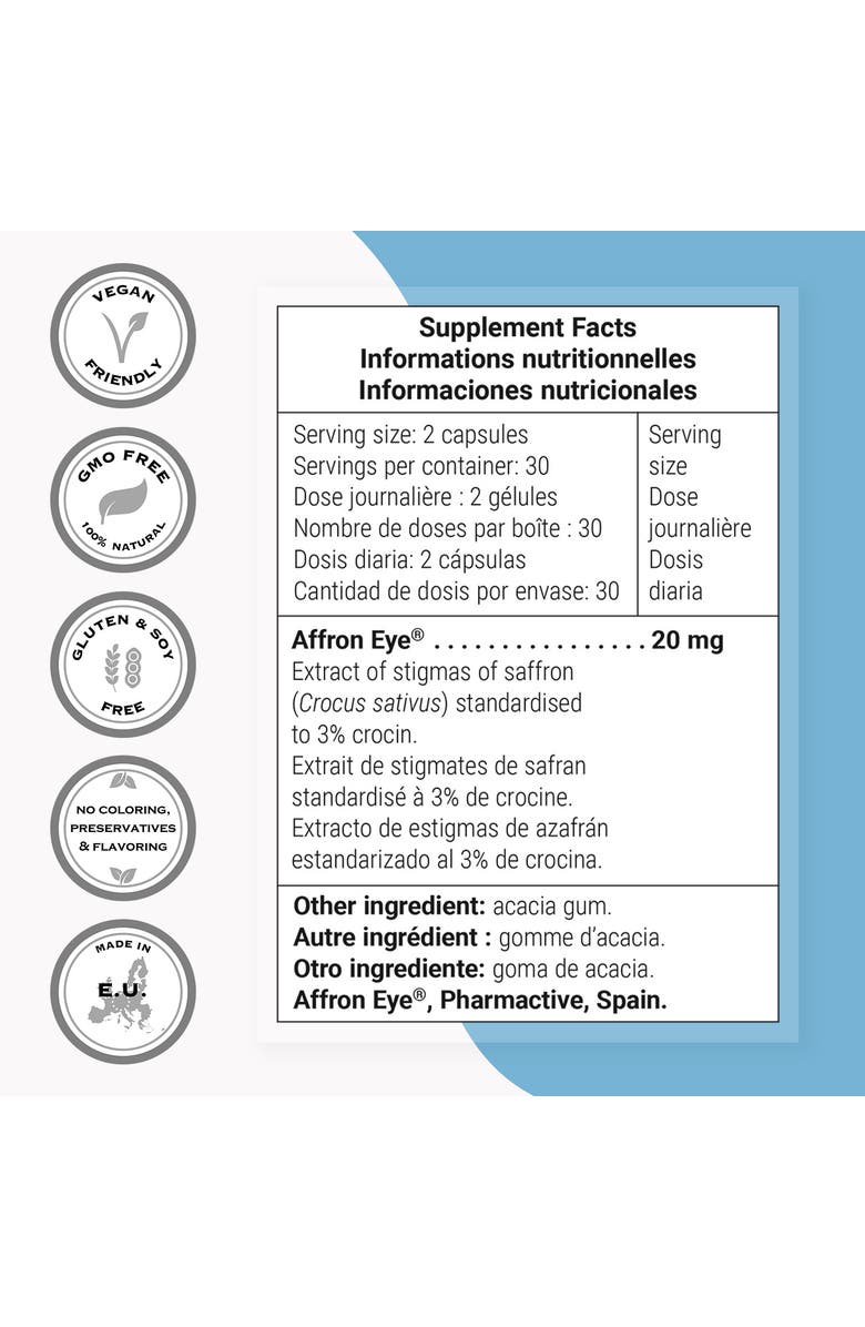SuperSmart Affron Eye 20mg per Day, Alternate, color, 