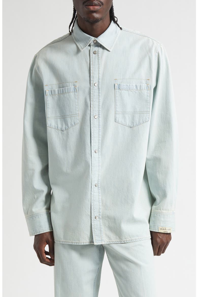 Journey Pedro Denim Overshirt, Main, color, LIGHT BLUE