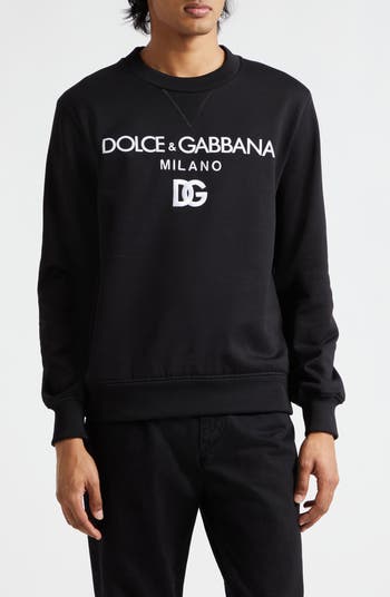 Embroidered Logo Cotton French Terry Graphic Sweatshirt
