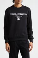 Dolce&Gabbana Embroidered Logo Cotton French Terry Graphic Sweatshirt