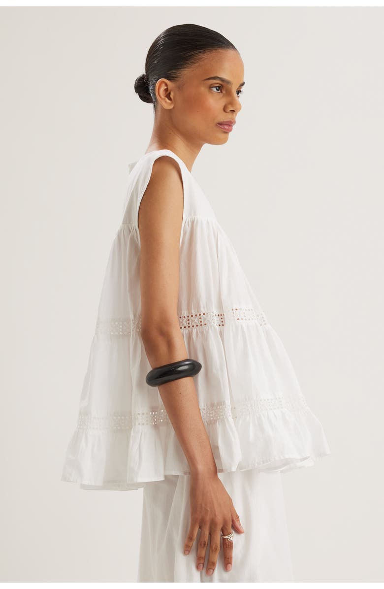 Merlette Quai Top, Alternate, color, White