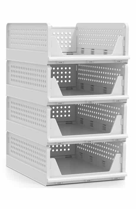 4-Tier Small Open Front Storage Bins
