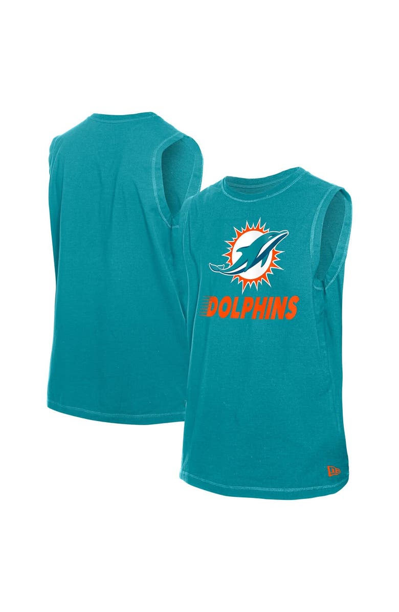 New Era Men's New Era Aqua Miami Dolphins Leisure Collection Tank Top, Main, color, Aqua