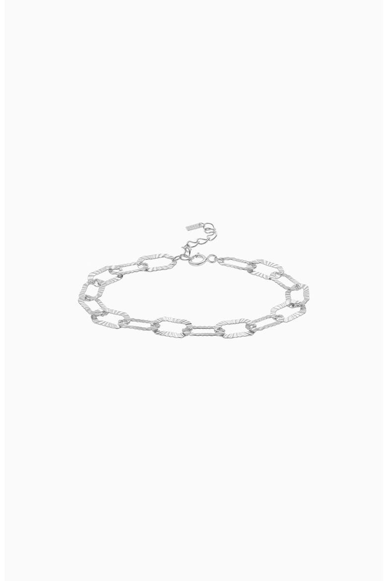 18k Gold Plated Sterling Silver Maddie Chain Bracelet Gift Idea, Main, color, Silver