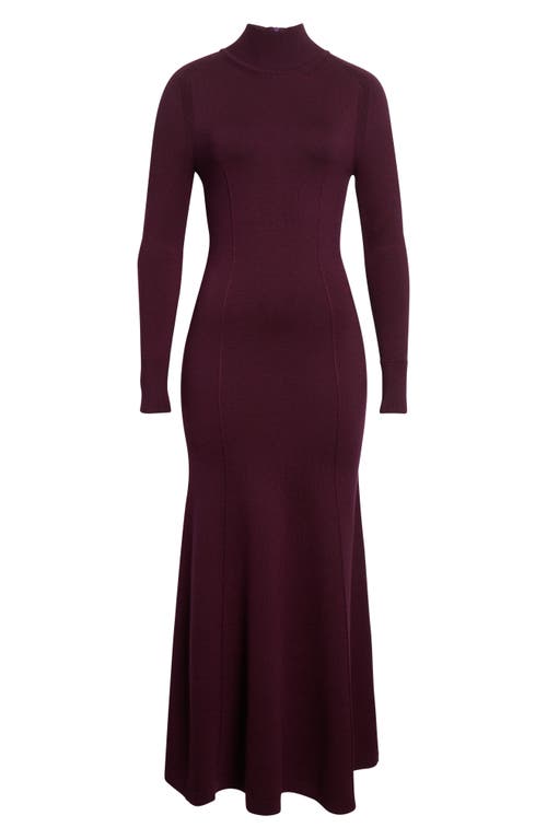 Carolina Herrera Long Sleeve Mock Neck Sweater Dress In Purple