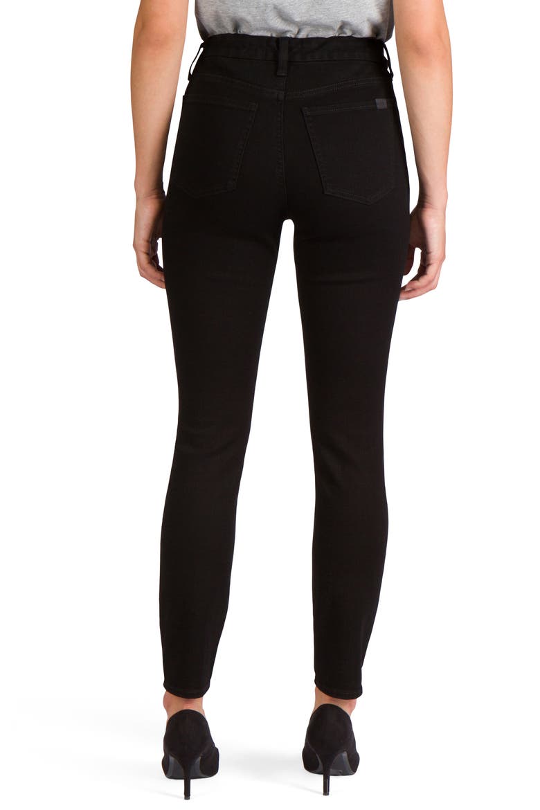 Stud Pocket Ankle Skinny Jeans, Alternate, color, BLACK