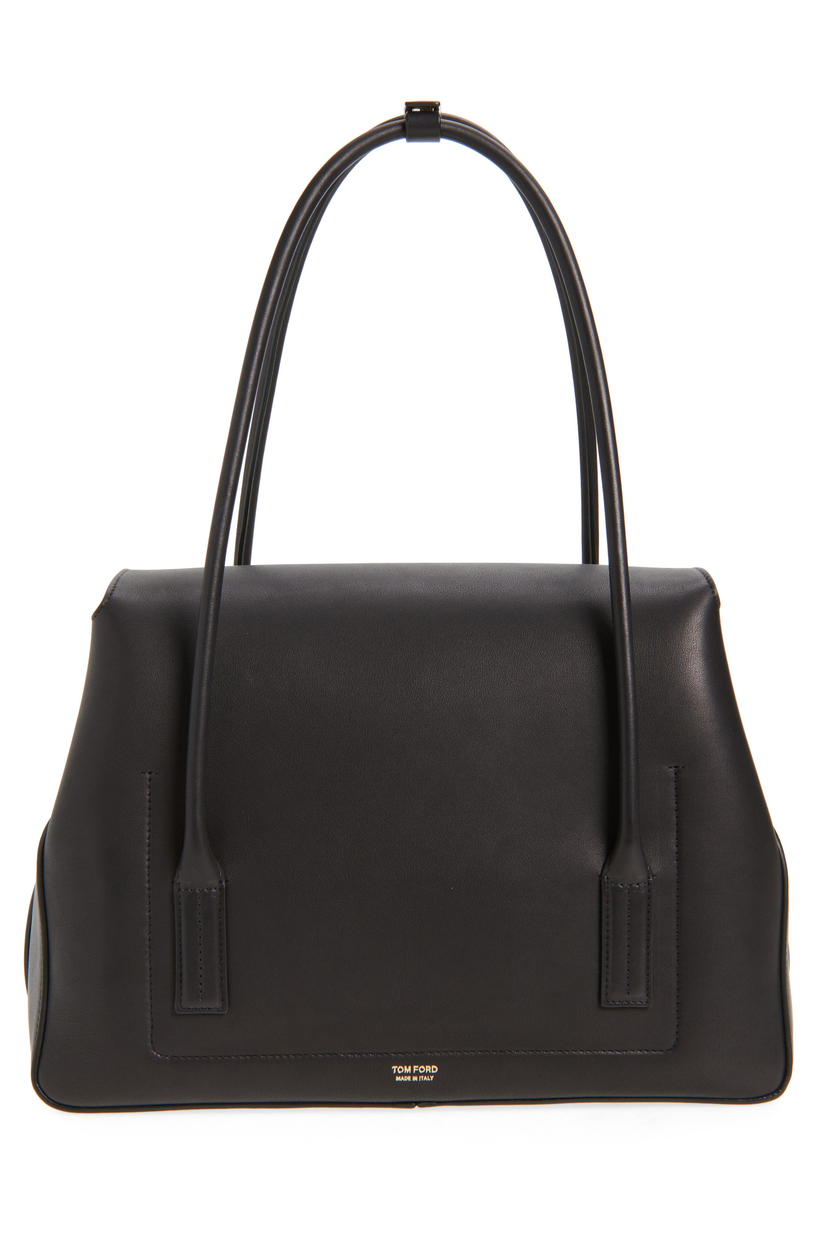 TOM FORD Medium Leather Shoulder Bag, Alternate, color, Black