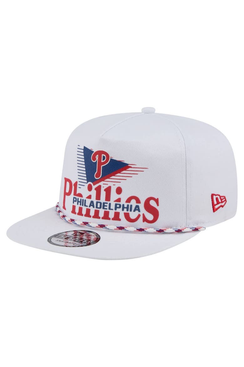 Men's New Era  White Philadelphia Phillies Collide Golfer Snapback Hat, Main, color, White