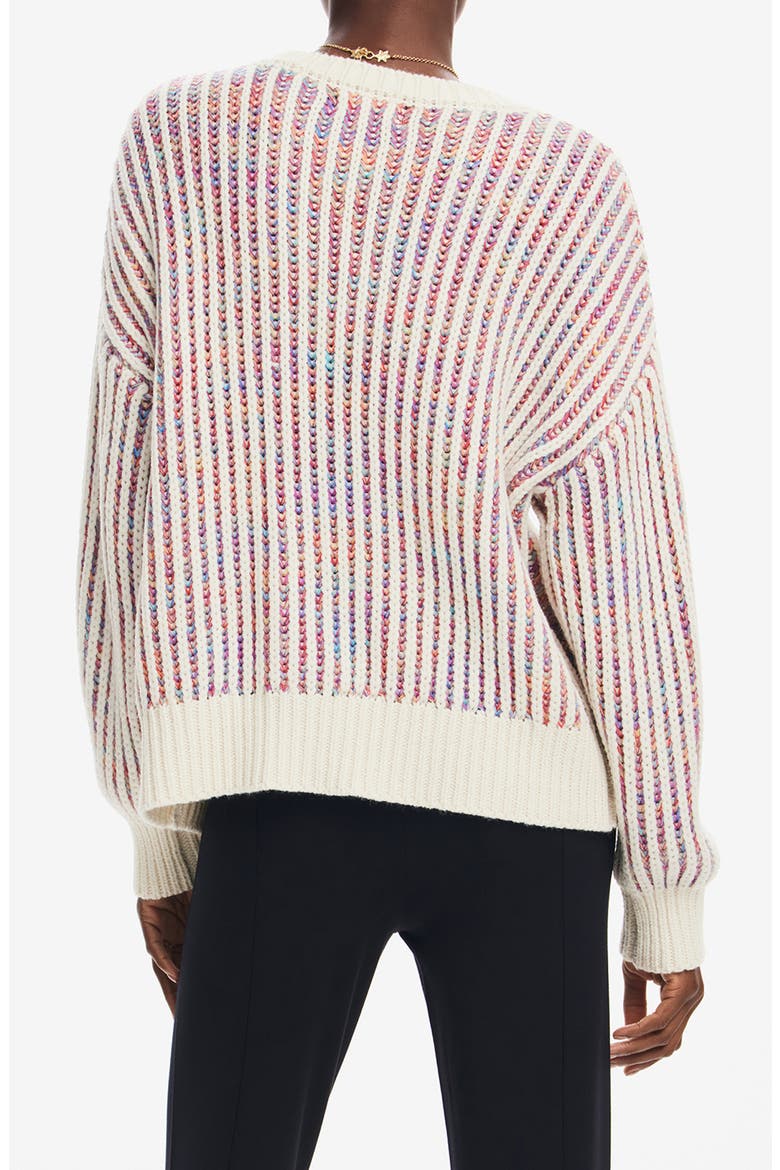 Whitehorse Marled Stripe Sweater, Alternate, color, WHITE