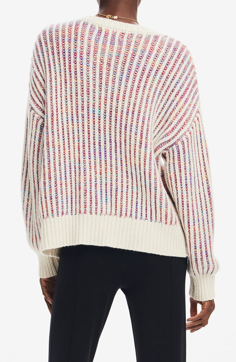 Desigual Whitehorse Marled Stripe Sweater, Alternate, color, 