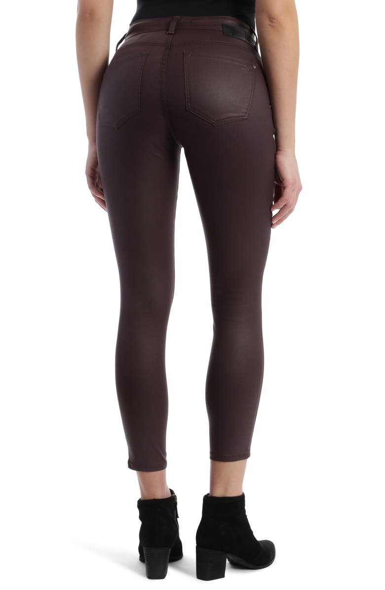 Mavi Jeans Tess Bordeaux Faux Leather Cotton Blend Skinny Pants, Alternate, color, 