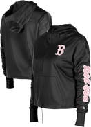 New Era Women's New Era Black Boston Red Sox Half-Zip Hoodie
