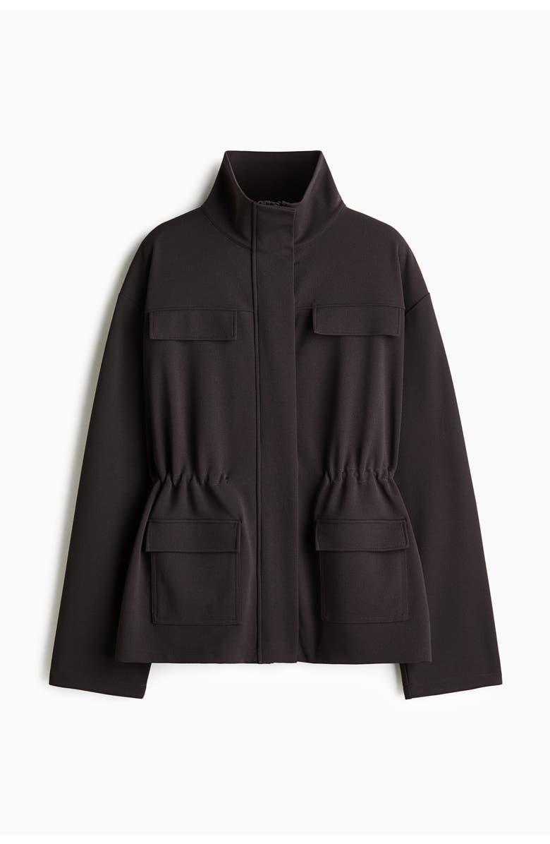 H&M Ponte Di Roma Jacket, Main, color, Dark Brown