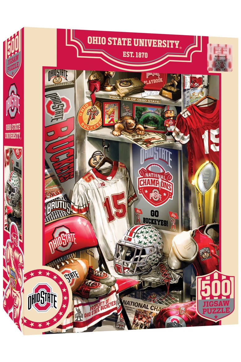 Ohio State Buckeyes Locker 500pc Puzzle, Main, color, Multicolor