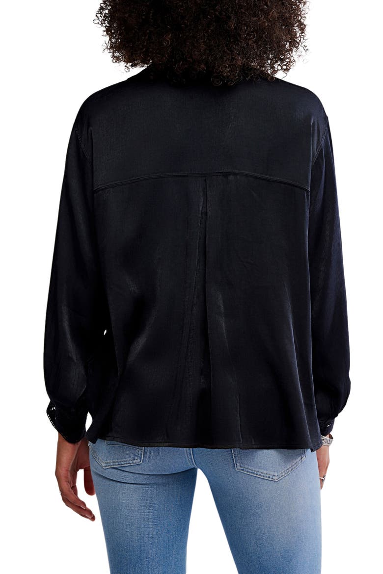 Midnight Muse Pajama Shirt, Alternate, color, BLACK