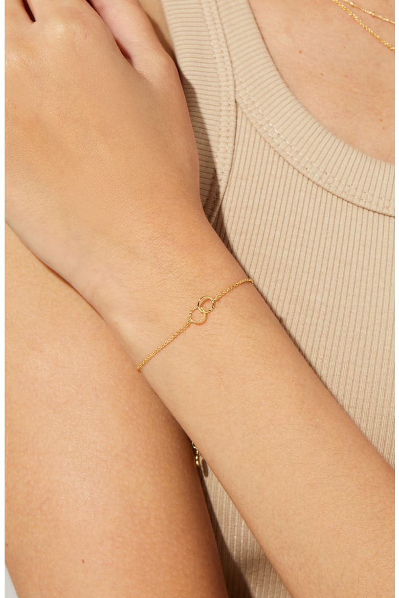 Interlocking Circles Bracelet - Jill, Alternate, color, Gold