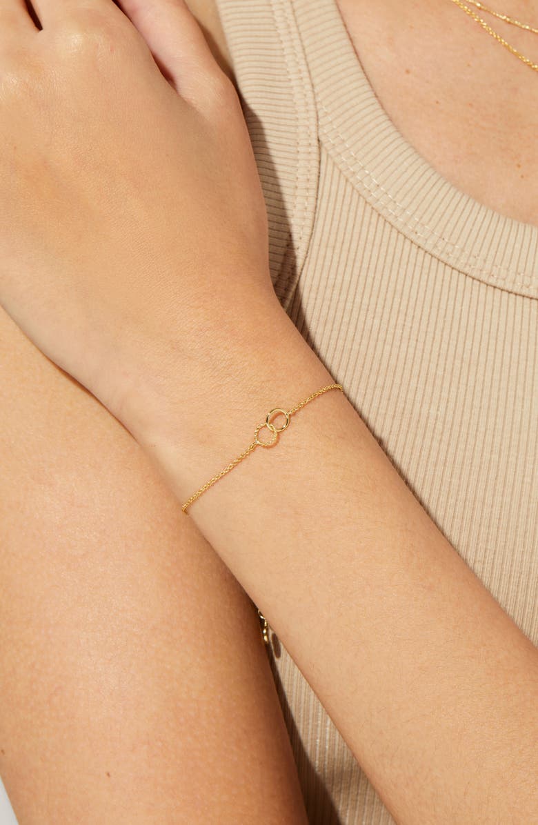 Ana Luisa Interlocking Circles Bracelet - Jill, Alternate, color, Gold