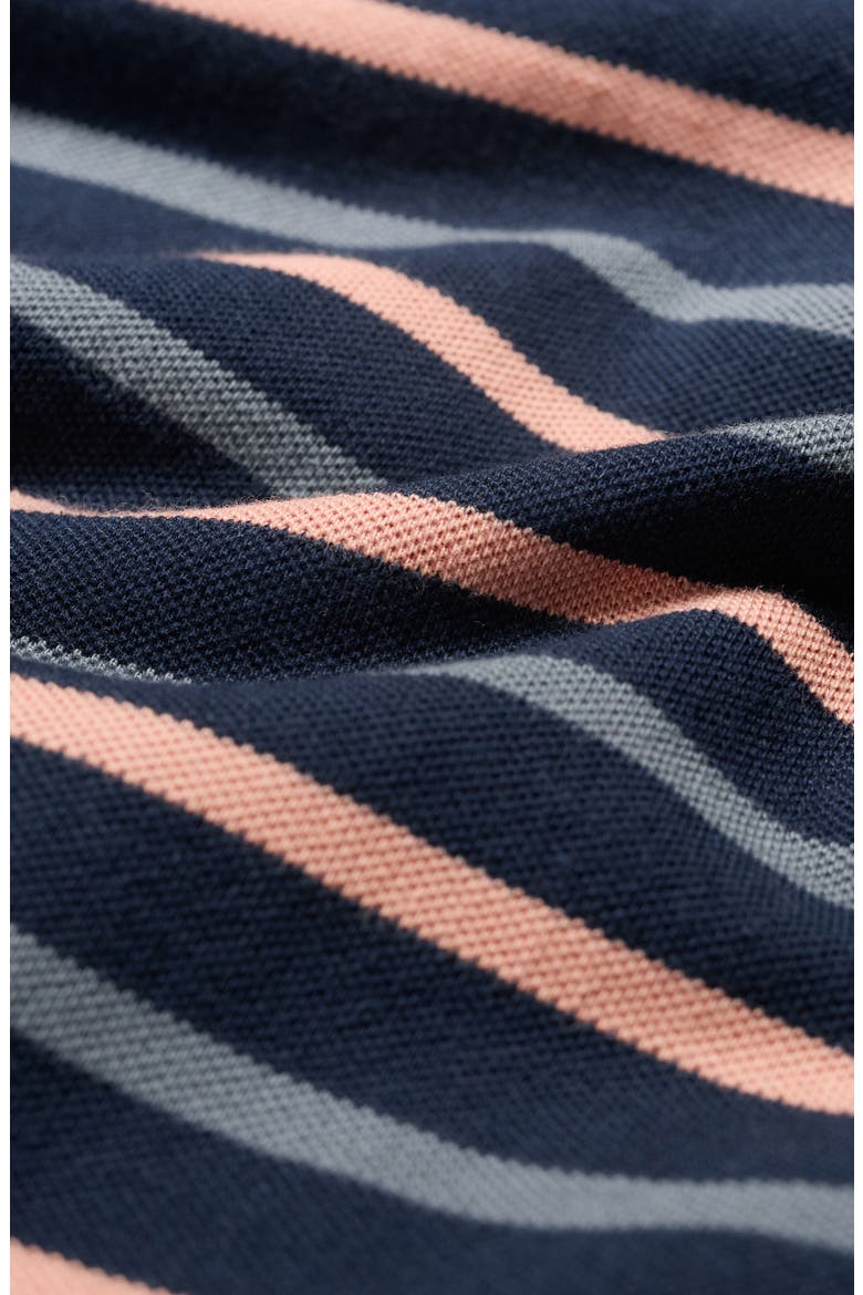 Balefire Stripe Organic Cotton Piqué Polo, Alternate, color, DUET BRETON MARITIME PINK