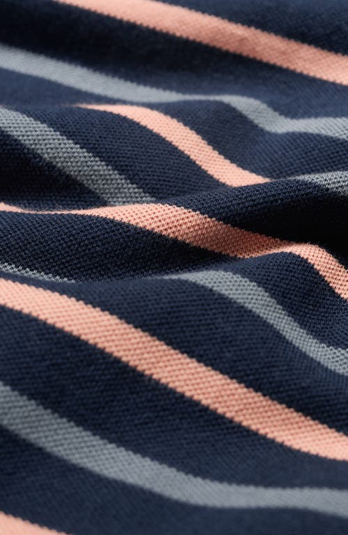 Seasalt Cornwall Balefire Stripe Organic Cotton Piqué Polo In Multi