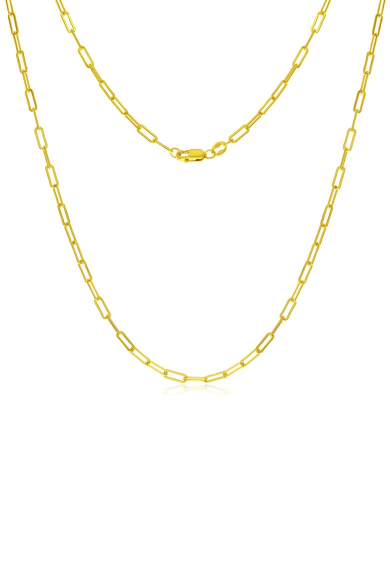 14k Gold Fill Paperclip Necklace, Main, color, GOLD