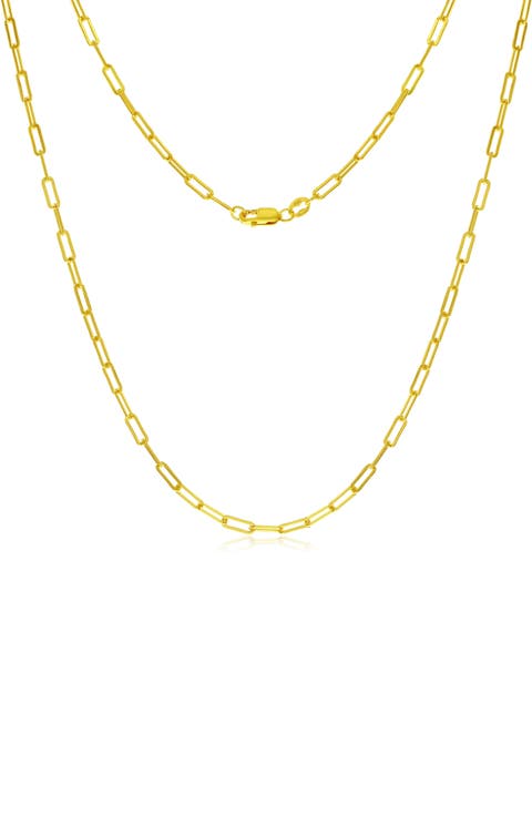 14k Gold Fill Paperclip Necklace