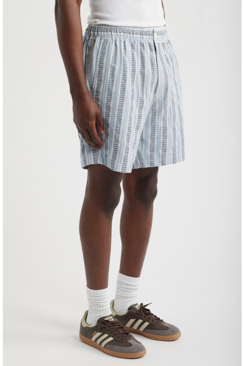 Kurt Multistripe Cotton Dobby Shorts, Alternate, color, BLUE