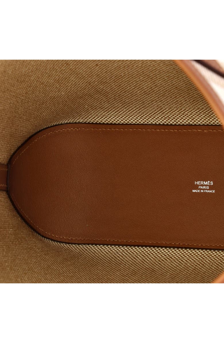 Pre-Owned Hermes Cabas H en Biais Tote Canvas with Leather 27, Alternate, color, Gold