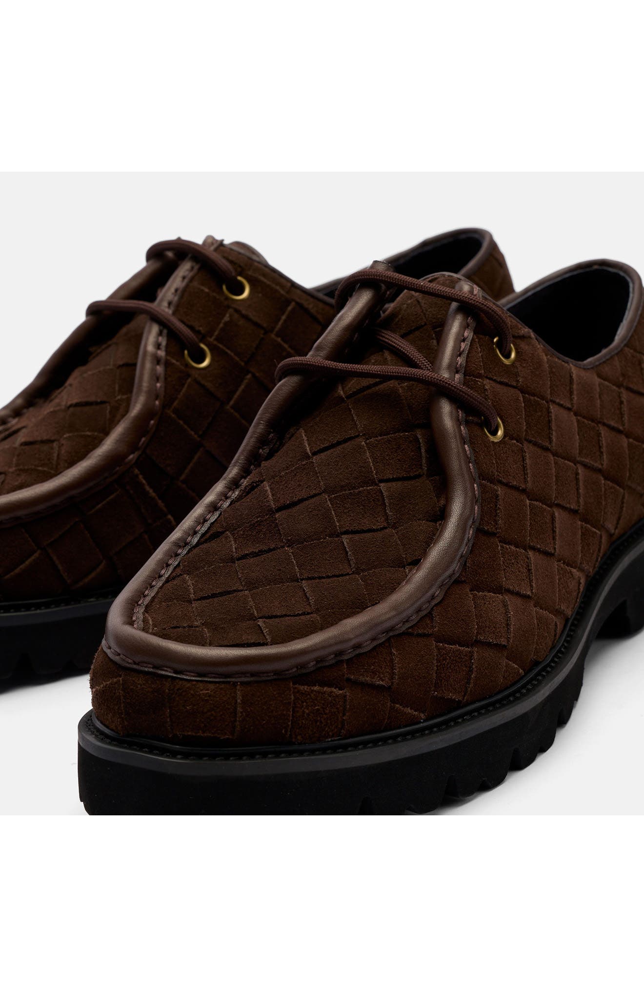 Montana Leather Oxford, Alternate, color, CHOCOLATE WOVEN