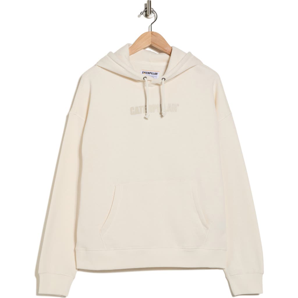 Cat Wwr Crop Graphic Hoodie In White