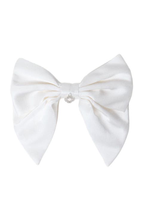 Satin-effect bow barrette