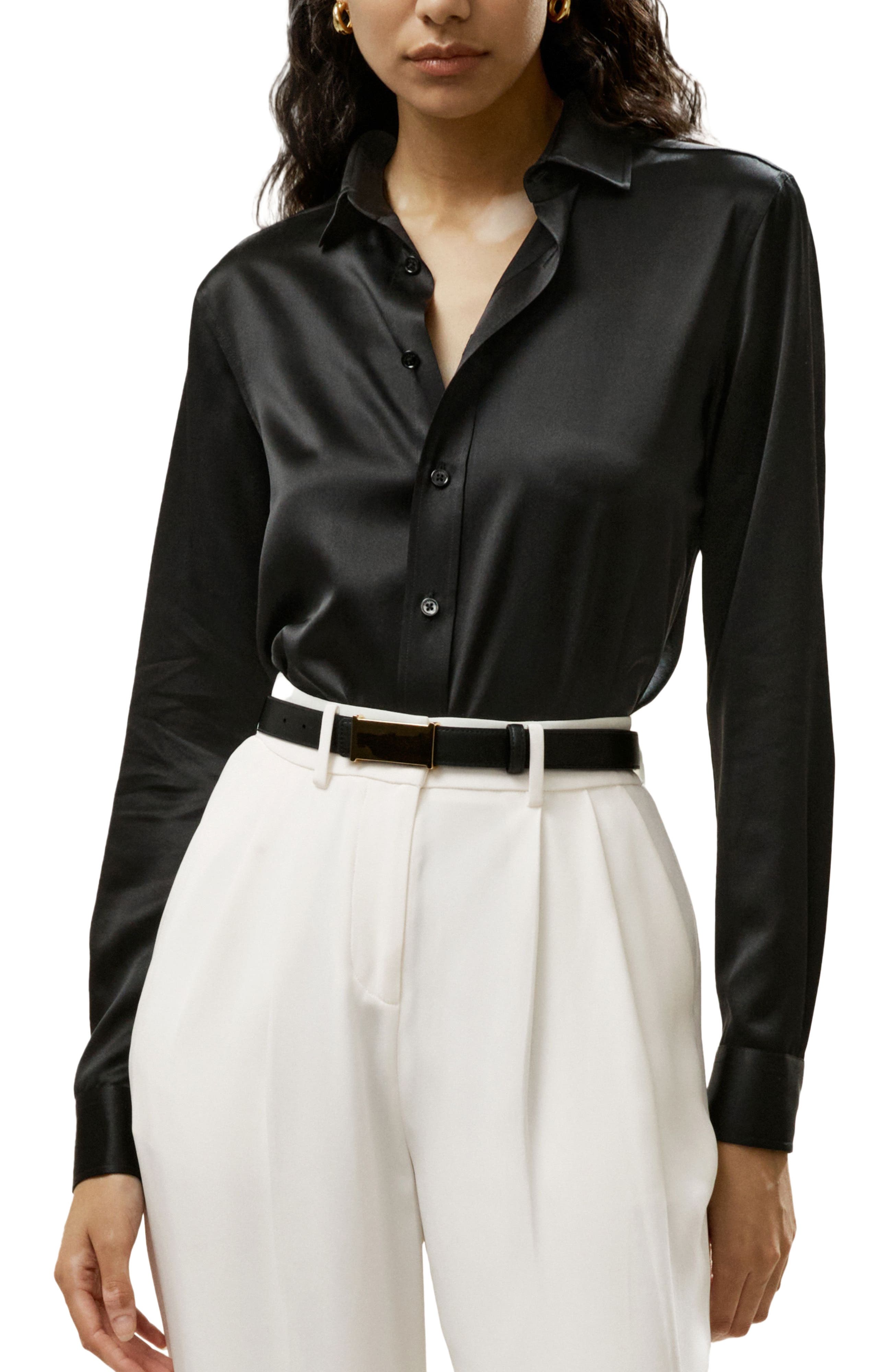 Tailored Button Down Silk Shirt
