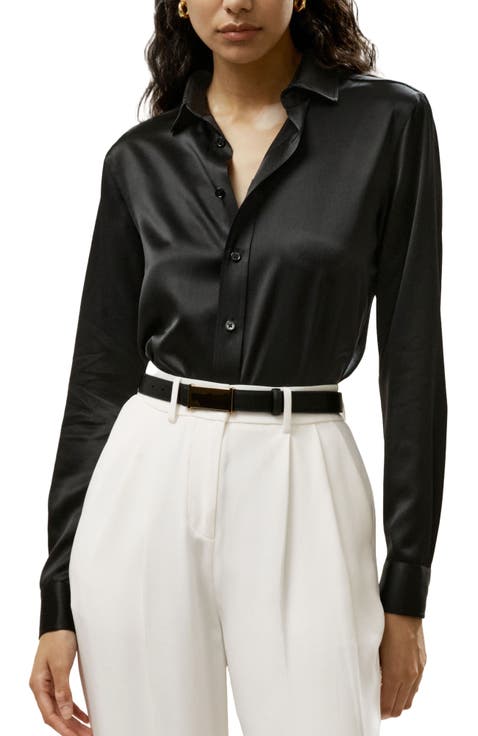 Tailored Button Down Silk Shirt