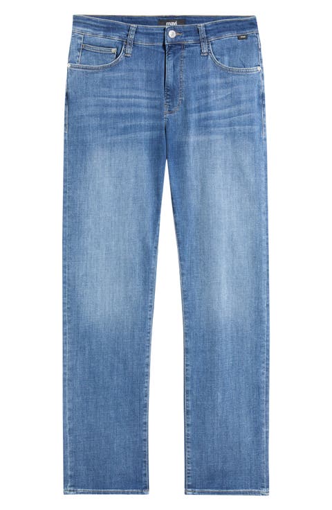 Zach Straight Leg Jeans (Mid Foggy Feather) (Big)