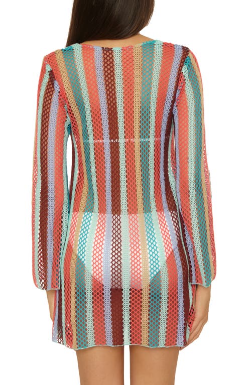 Becca Paradise Metallic Knit Cover-up Tunic In Mineral Multi
