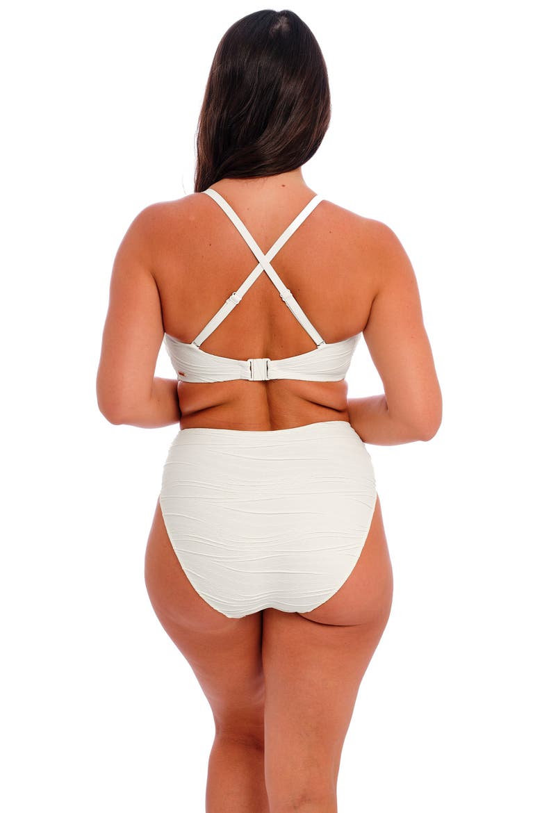 Beach Waves High Waist Bikini Bottoms, Alternate, color, LINEN