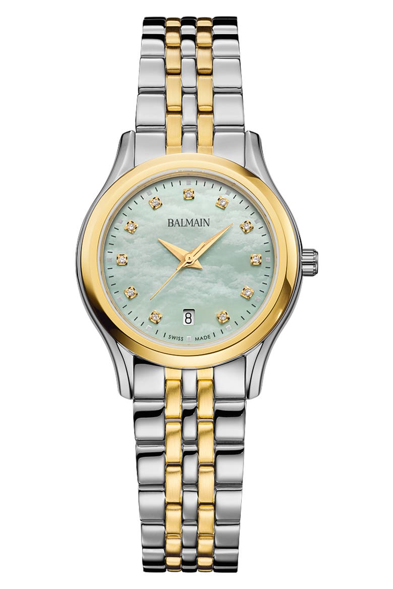 Diamond Two-Tone Bracelet Watch, 28mm, Main, color, BICOLOR STAINLESS STEEL