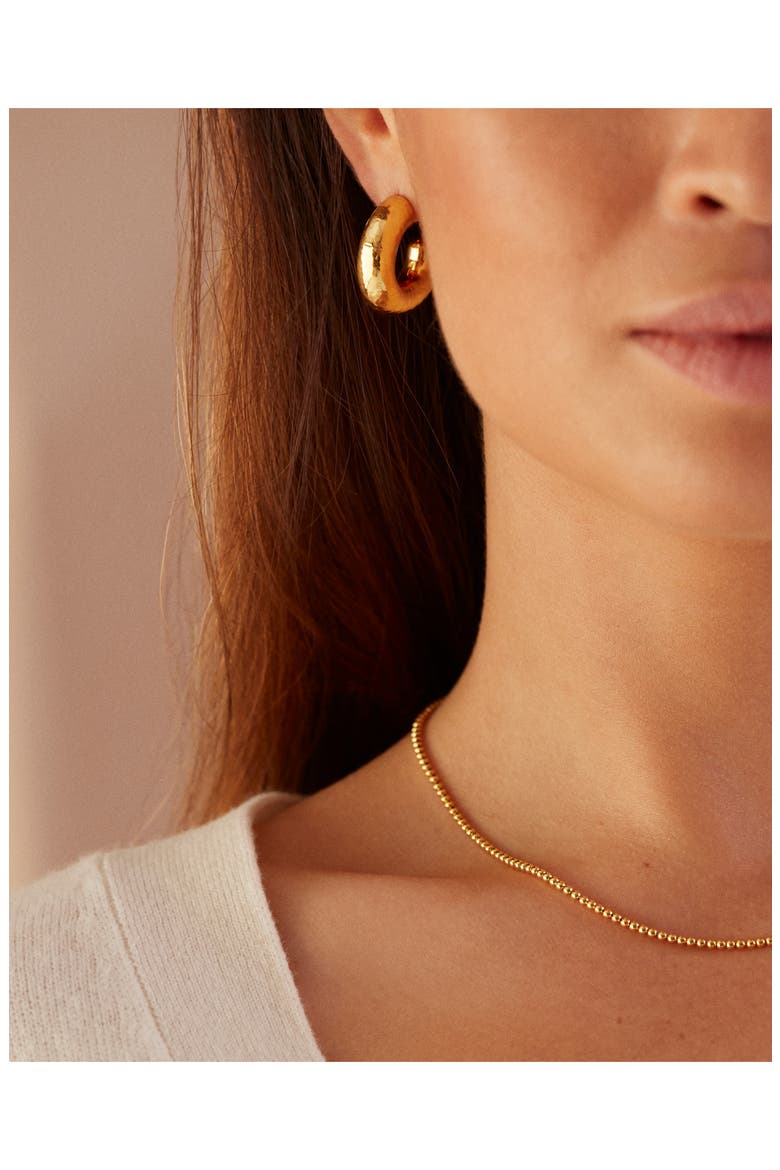 Siren Muse Chunky Medium Hoop Earrings, Alternate, color, GP