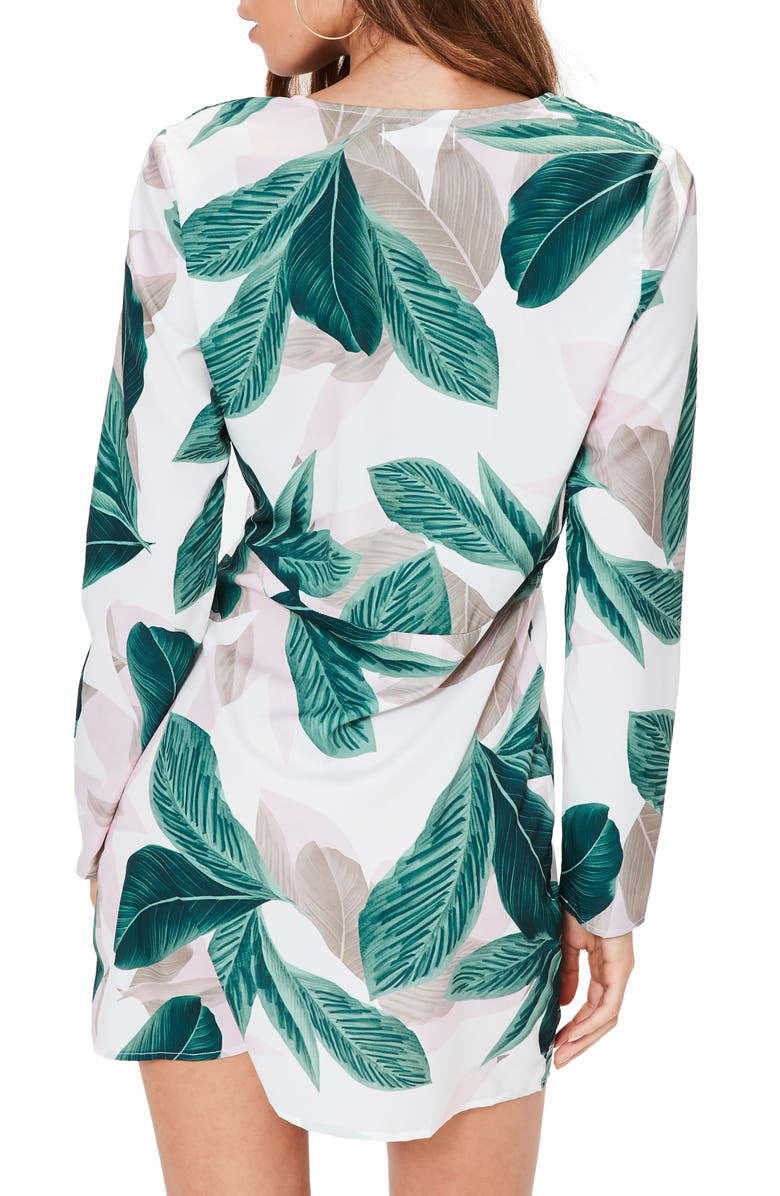 Missguided Knot Front Sheath Dress, Alternate, color,