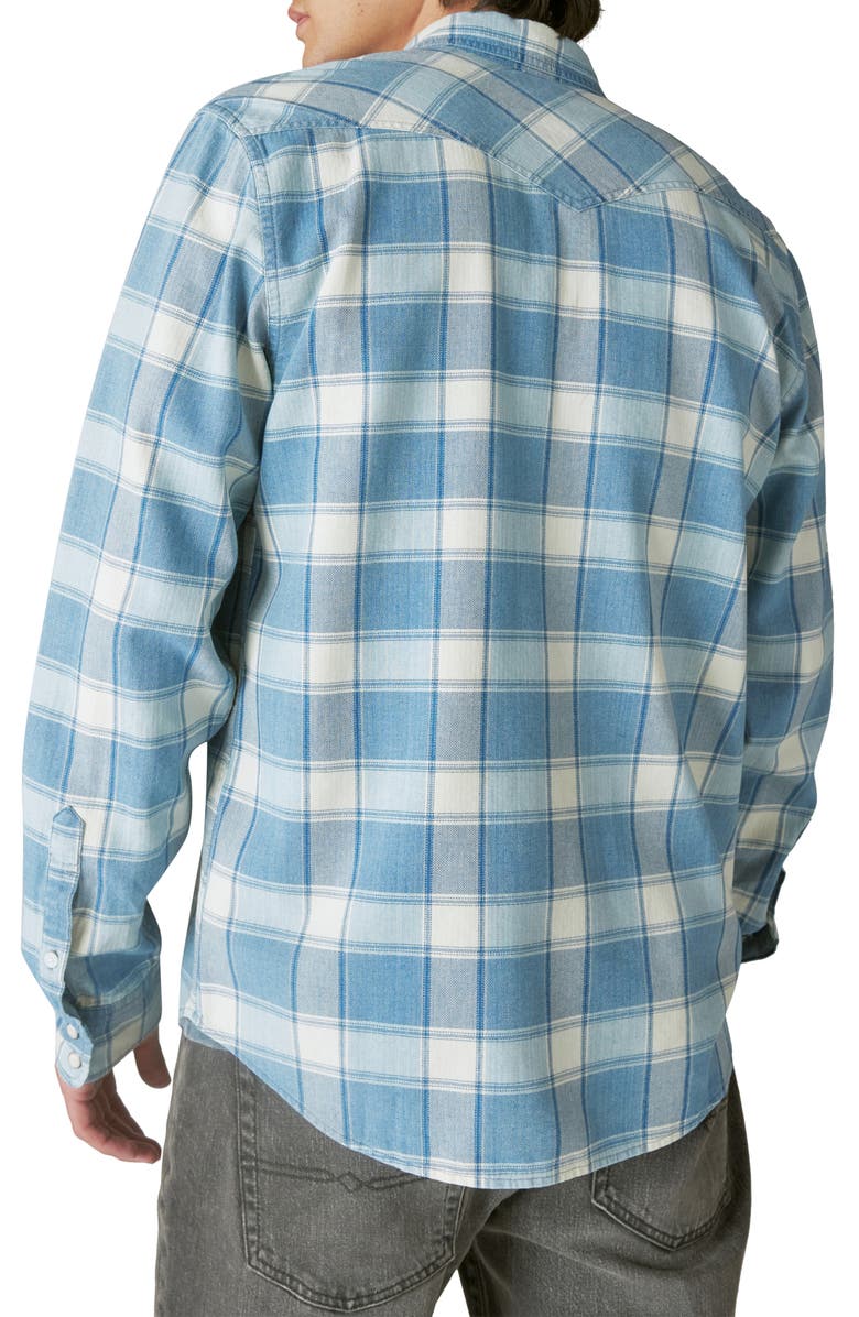 Lucky Brand Plaid Snap-Up Western Shirt, Alternate, color,