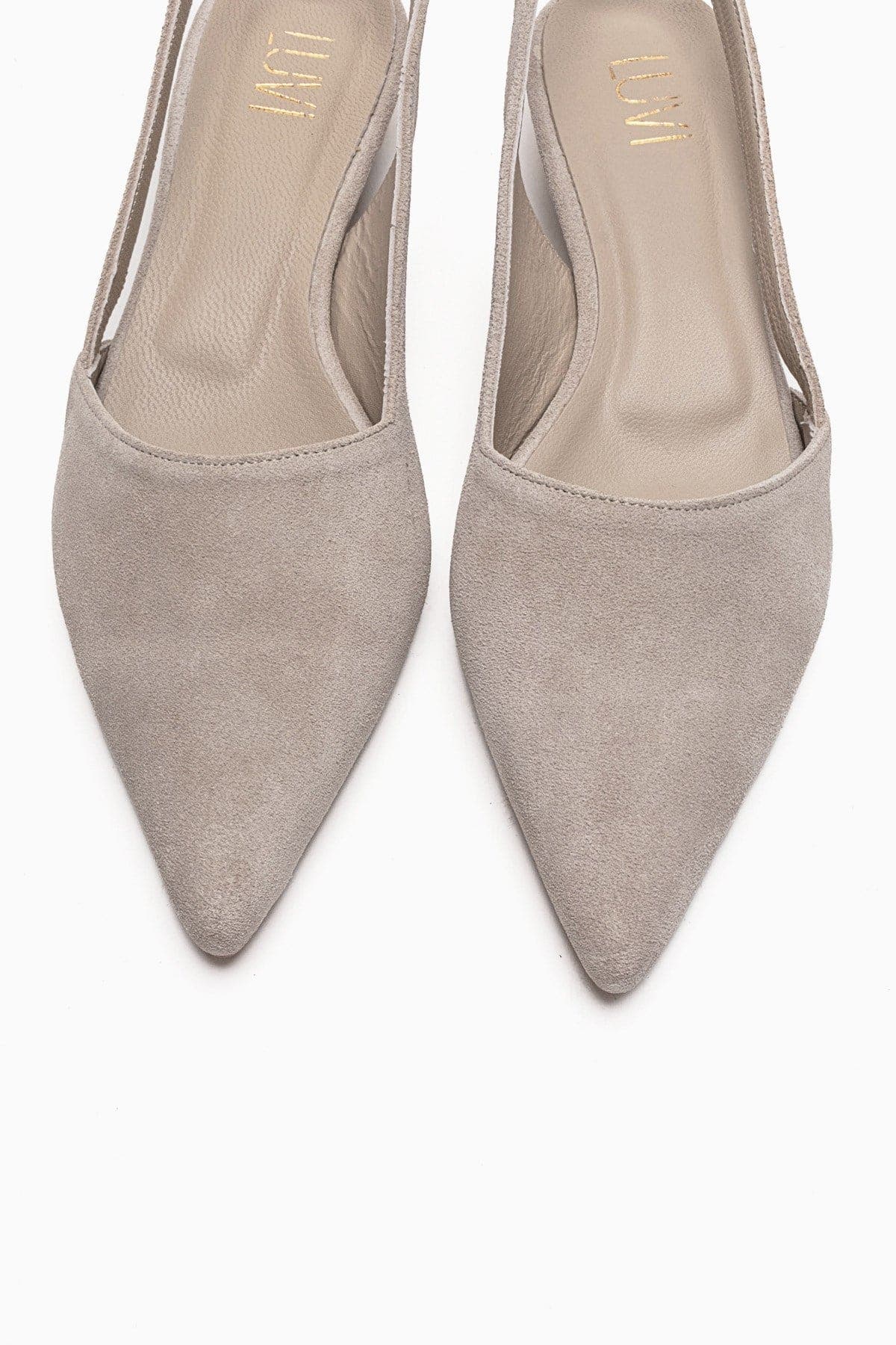 Berlina Leather Slingback Pump, Alternate, color, Beige Suede