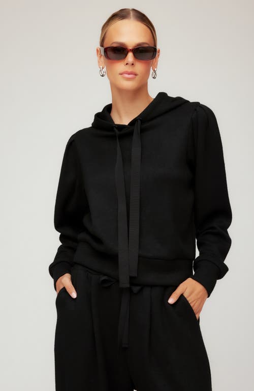 Fifteen Twenty Nyri Pleat Shoulder Hoodie In Black