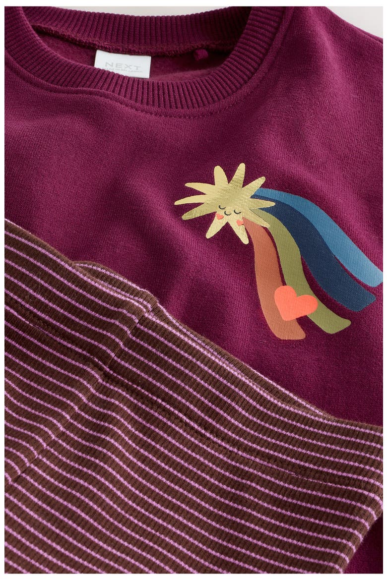 Kids' Celestial 2-Piece Sweatshirt & Flare Leggings Set, Alternate, color, PURPLE
