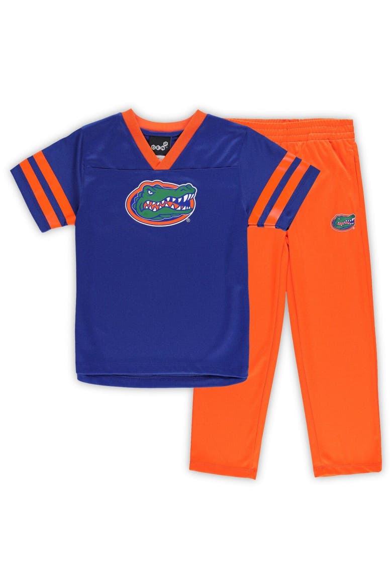 Preschool Royal/Orange Florida Gators Red Zone Jersey & Pants Set, Main, color, Royal