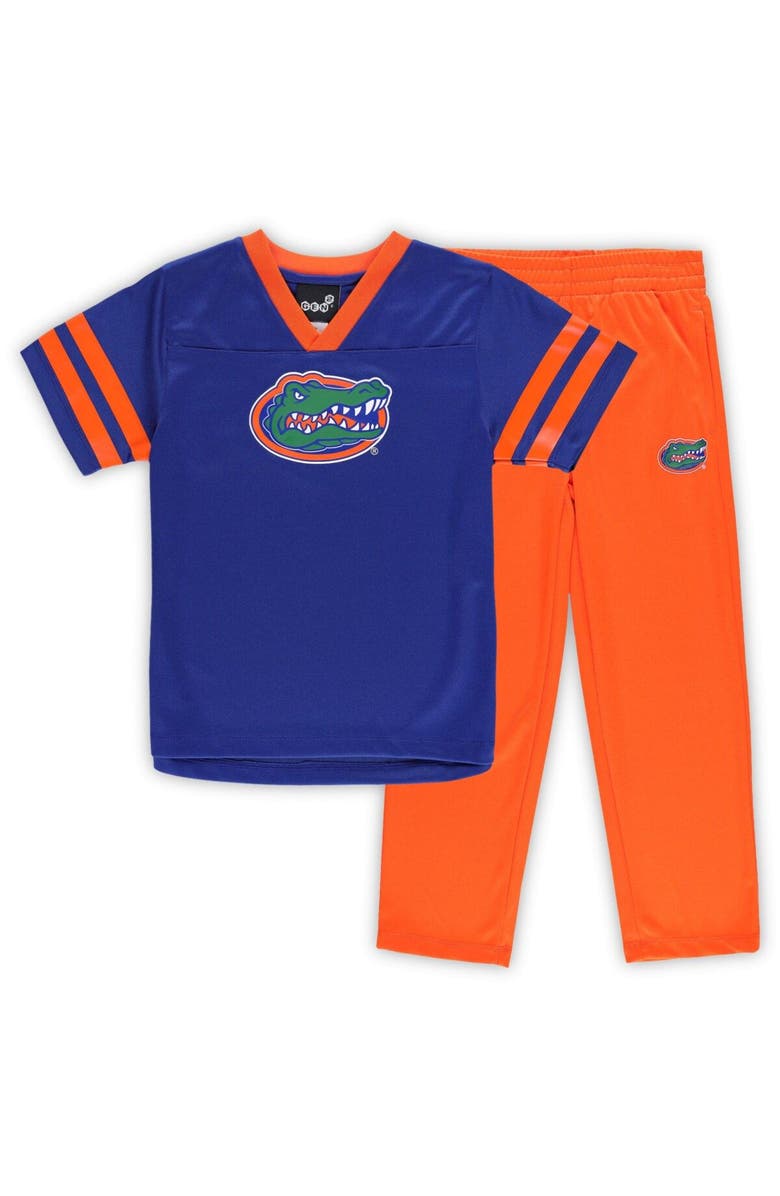 Outerstuff Preschool Royal/Orange Florida Gators Red Zone Jersey & Pants Set, Main, color, Royal