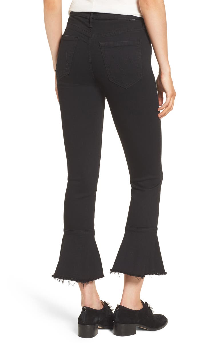 MOTHER The Cha Cha Fray Flare Crop Jeans, Alternate, color, 