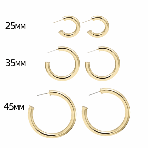 Hollywood Sensation Bold And Beautiful Hoop Earrings In Gold