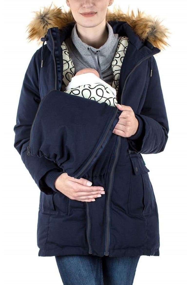 Convertible Down 3-in-1 Maternity Jacket, Alternate, color, NAVY